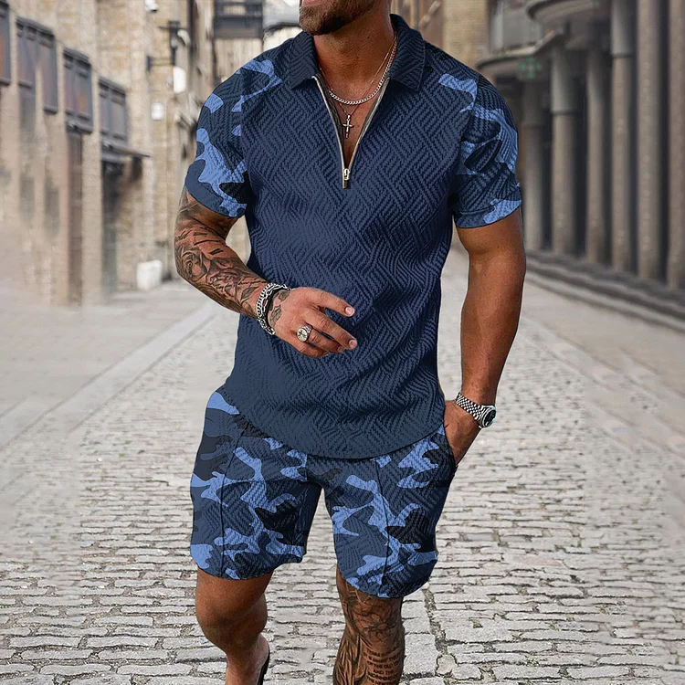 Camisa Navy e Shorts - Conjunto