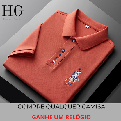 [Promoção Mês dos Pais] Camisa Polo Ralph Lauren + Relógio Black Noir ( Grátis )