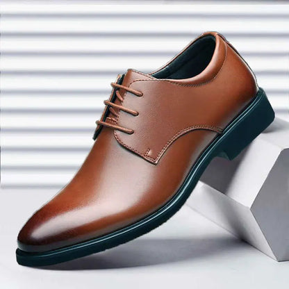 Sapatos de Couro Respirável para Homens de Negócios Formais e Casuais