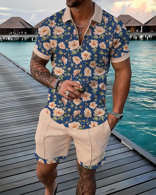 Camisa Florida e Shorts - Conjunto