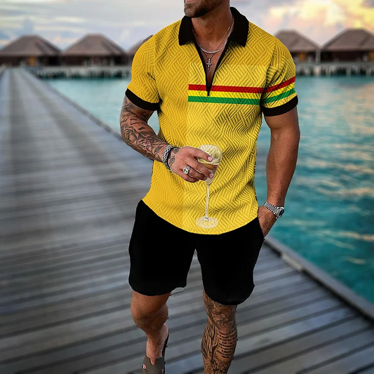 Camisa Reggae e Shorts - Conjunto