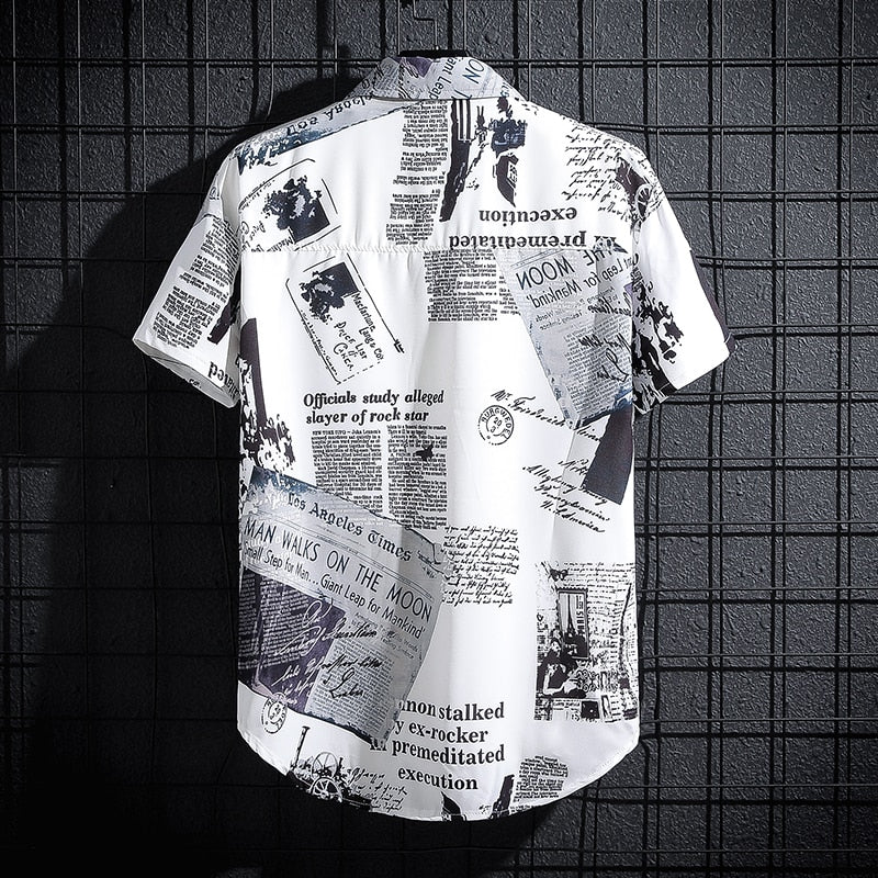 Camisa Havaiana Modern Print Youth Personality