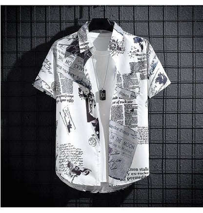 Camisa Havaiana Modern Print Youth Personality