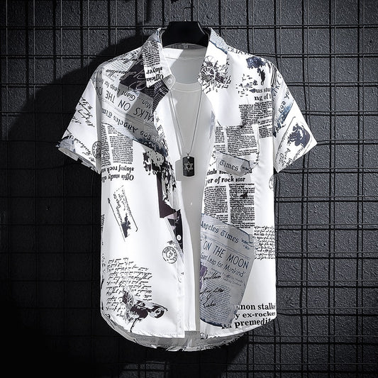 Camisa Havaiana Modern Print Youth Personality