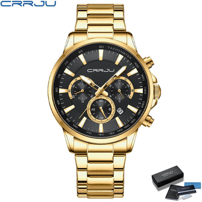 CRRJU Top Brand Luxury Waterproof Watch.