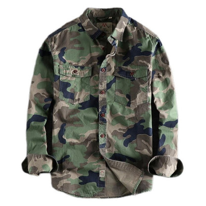 High Quality Cargo Double Pocket Camouflage Shirt